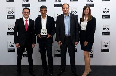 Top100 Award handed over by Ranga Yogeshwar 